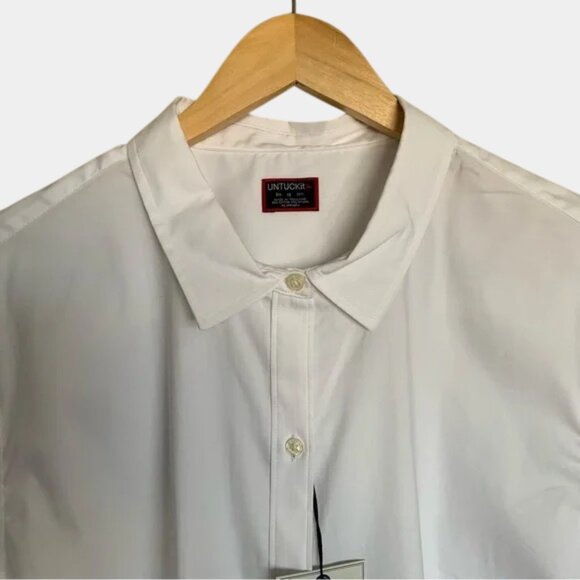 UNTUCKIT Isabella White Size 16 Long Sleeve Button Up Shirt - Picture 4 of 5